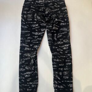 lululemon athletica Black and White Patterned Leggings